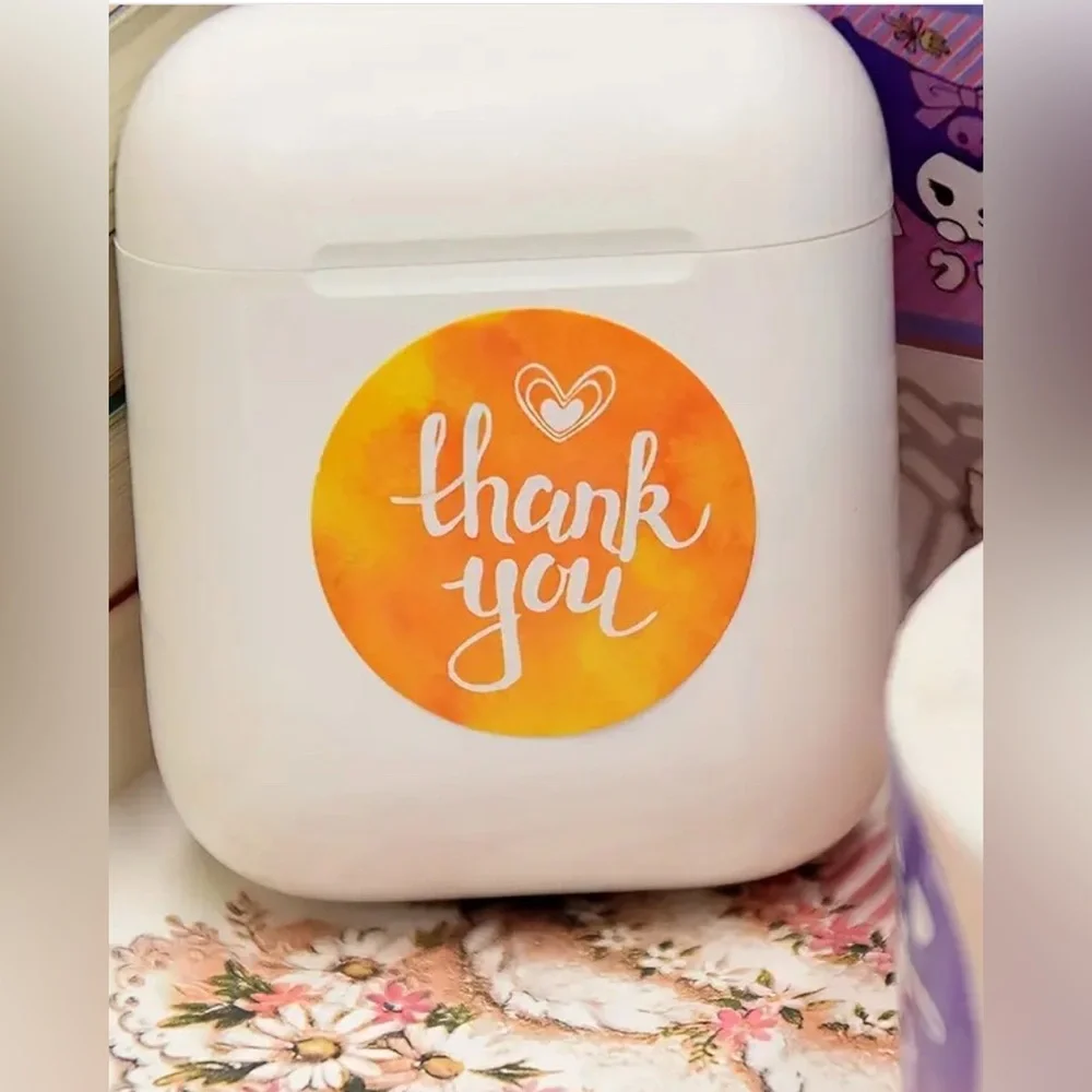 Colorful Rainbow Thank You Sticker 500pcs/Roll